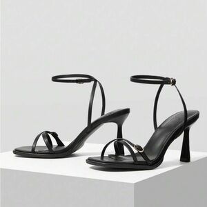 Elegant Black Strappy Heels